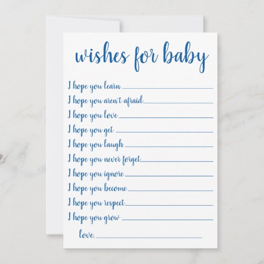 Eenvoudige blauwe wensen | Cerulean Keepsake Kaart (Voorkant)