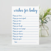 Eenvoudige blauwe wensen | Cerulean Keepsake Kaart (Staand voorkant)