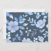 Eenvoudige Blauwe Wilde Bloemen Bruiloft Save The Date (Achterkant)