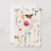 Eenvoudige Blauwe Wildflower Liefde en Bedankt bru (Achterkant)