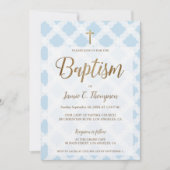 Eenvoudige Blauwe Witte Cirkels Gouden Moderne Doo Kaart (Voorkant)