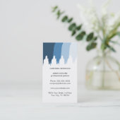 Eenvoudige blauwe, witte, professionele schilder visitekaartje (Staand voorkant)