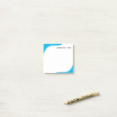 Eenvoudige blauwe & zwarte golven aanpasbaar post-it® notes (Op bureau)