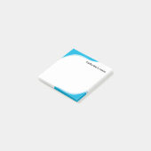 Eenvoudige blauwe & zwarte golven aanpasbaar post-it® notes (Schuin)