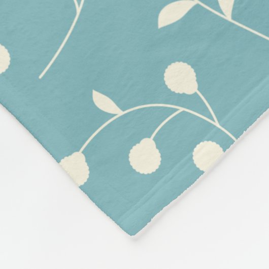 Eenvoudige  blauwflessenmonogram fleece deken (Hoek)