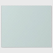 Eenvoudige blauwgroen cheques schattig gingham pla cadeaupapier (Vlak)