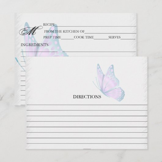 Eenvoudige Blauwgroen en automatische vlinderbergk Briefkaart (Voorkant / Achterkant)