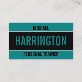 Eenvoudige Blauwgroen en zwarte trainer voor moder Visitekaartje