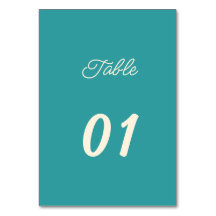 Eenvoudige Blauwgroen gepersonaliseerde bruiloft