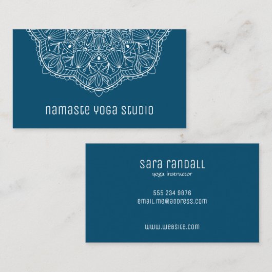 Eenvoudige Blauwgroen handleiding van Elegant Mand Visitekaartje (Voorkant / Achterkant)