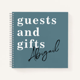 Eenvoudige Blauwgroen Vrijgezellenfeest voor moder Notitieboek