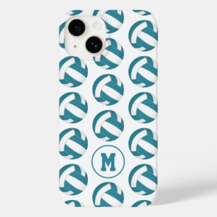 Eenvoudige blauwgroen witte volleyballen meisjes m Case-Mate iPhone 14 hoesje