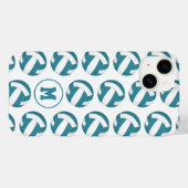 Eenvoudige blauwgroen witte volleyballen meisjes m Case-Mate iPhone case (Achterkant (horizontaal))