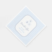 Eenvoudige Bleke Blauwe Speelgoed Blokkeert Baby s Servet (Hoek)