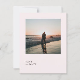 Eenvoudige Bleke Blush Romantische Zachte Gesluier Save The Date