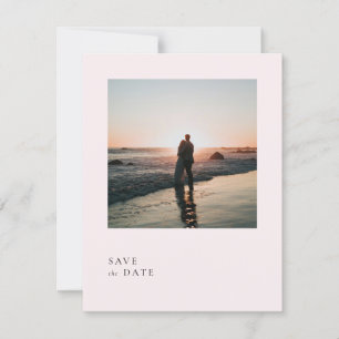 Eenvoudige Bleke Blush Romantische Zachte Gesluier Save The Date