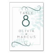 Eenvoudige Bleke Mint Leaves en Jade Green Accents Kaart (Achterkant)