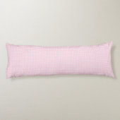 Eenvoudige Bleke Roze Gingham Plaid Lichaamskussen (Achterkant)