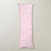 Eenvoudige Bleke Roze Gingham Plaid Lichaamskussen (Achterkant (Verticaal))
