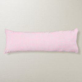 Eenvoudige Bleke Roze Gingham Plaid Lichaamskussen