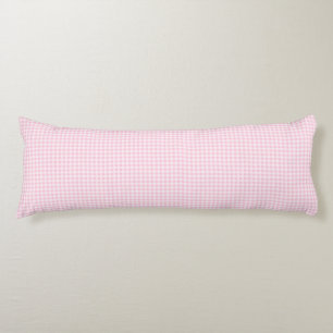 Eenvoudige Bleke Roze Gingham Plaid  Lichaamskussen
