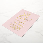 Eenvoudige blinde roze echte Folie uitnodiging (Gedraaid)