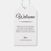 Eenvoudige bloei bruiloft welkomsttas cadeaulabel (Voorkant)