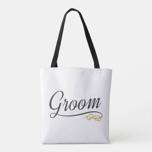 Eenvoudige bloem bruiloft calligrafie | Boodschapp Tote Bag (Achterkant)