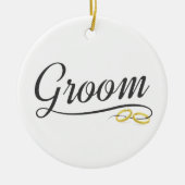 Eenvoudige Bloem Bruiloft Calligrafie | Ornament (Voorkant)