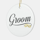 Eenvoudige Bloem Bruiloft Calligrafie | Ornament (Links)