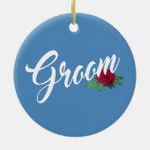 Eenvoudige bloem bruiloft kalligrafie | Ornament (Achterkant)