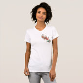 Eenvoudige bloem dames t-shirt (Voorkant volledig)