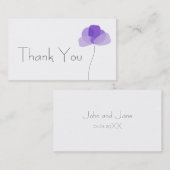 Eenvoudige bloem Dank u Visitekaartje (Voorkant / Achterkant)