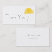 Eenvoudige bloem Dank u Visitekaartje (Voorkant / Achterkant)