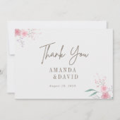 Eenvoudige bloem Elegant Bedankkaart (Voorkant)