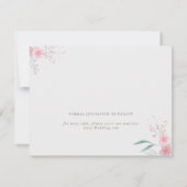 Eenvoudige bloem elegante bruiloft Save the date (Achterkant)