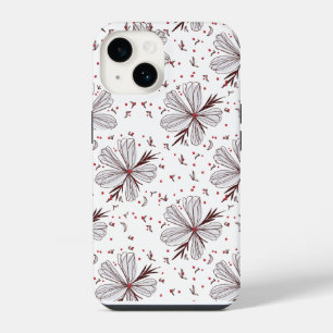 Eenvoudige Bloem Illustratie iPhone 14 Stevig Hoesje