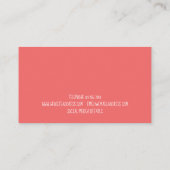 Eenvoudige bloem illustraties Pinks Florist Visitekaartje (Achterkant)