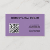 Eenvoudige Bloem Lila Bloei Visitekaartje (Achterkant)