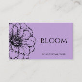Eenvoudige Bloem Lila Bloei Visitekaartje (Voorkant)