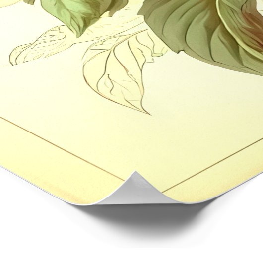  EENVOUDIGE BLOEM MET VLINDER POSTER (Hoek)