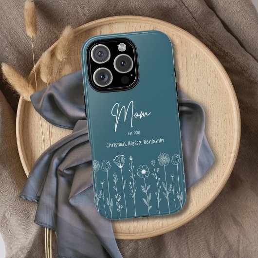 Eenvoudige Bloem Nana Aangepaste Titel Case-Mate iPhone Case
