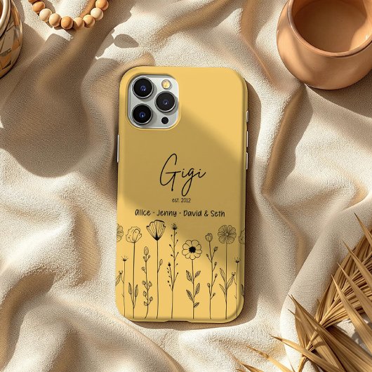 Eenvoudige Bloem Nana Aangepaste Titel Case-Mate iPhone Case
