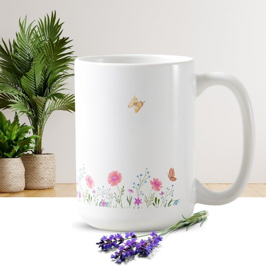 Eenvoudige bloem ontwerp mok