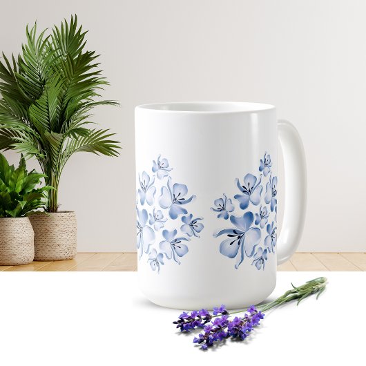 Eenvoudige bloem ontwerp mok