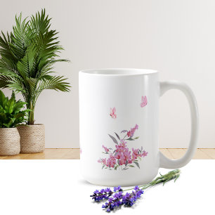 Eenvoudige bloem ontwerp mok