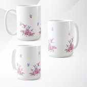Eenvoudige bloem ontwerp mok