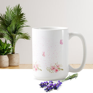 Eenvoudige bloem ontwerp mok