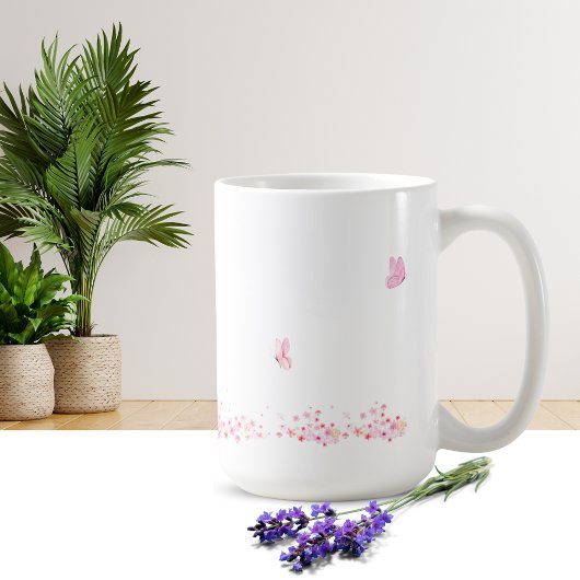 Eenvoudige bloem ontwerp mok