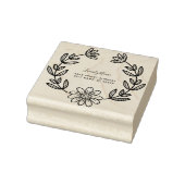 Eenvoudige Bloem Retour Adres Rubber Stamp Rubberstempel (Stempel)
